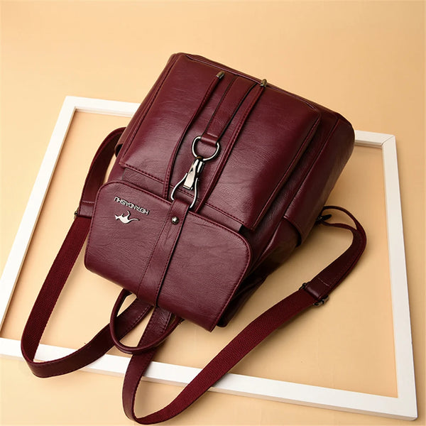 Sac à dos tendance en cuir souple pour femme