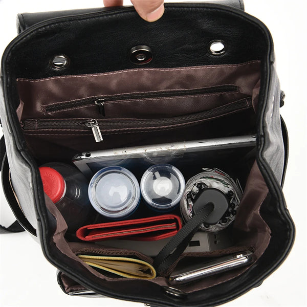 Sac à dos tendance en cuir souple pour femme