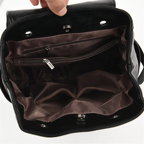 Sac à dos tendance en cuir souple pour femme