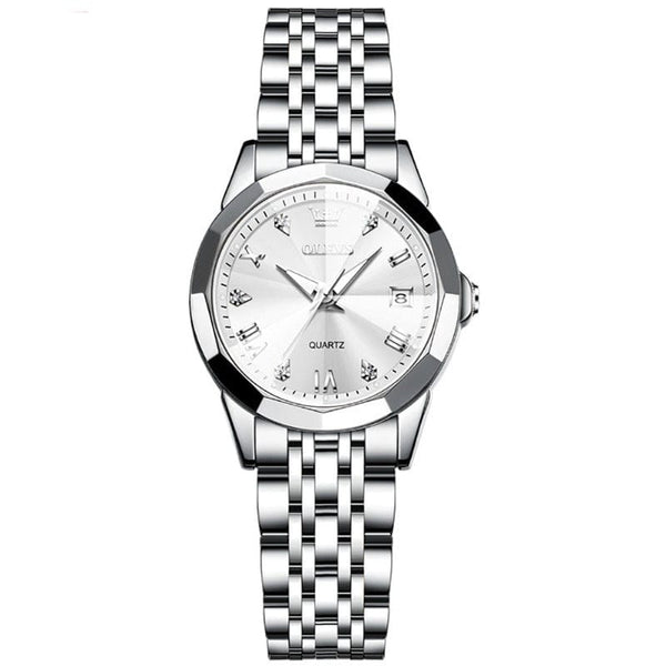 beautefeminine.fr Argent Bracelet-Montre à Quartz pour femmes en inox massif