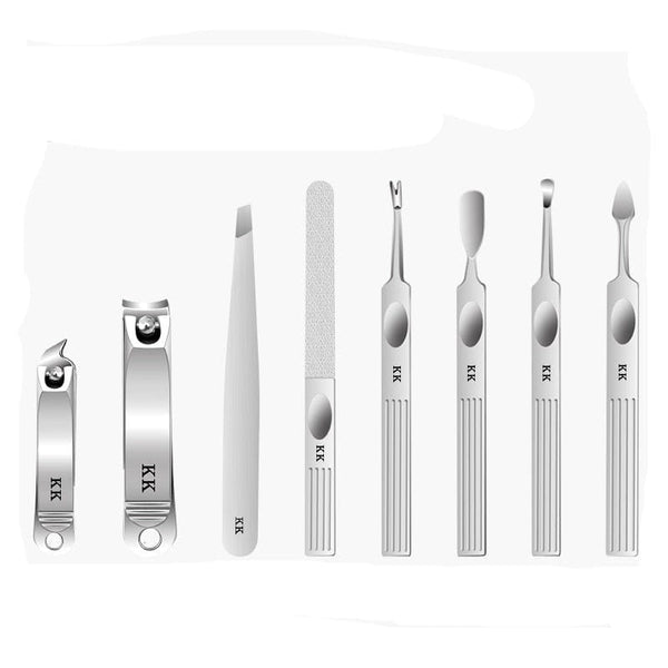 beautefeminine.fr Argent coupe-ongles ensemble en acier inoxydable Kit manucure