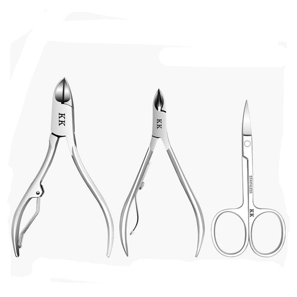 beautefeminine.fr Argent coupe-ongles ensemble en acier inoxydable Kit manucure