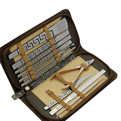 Clamanta Beauty Argent Couteau de pédicure professionnels 10 Pcs