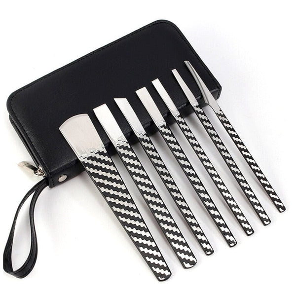 Clamanta Beauty Argent Kit de pédicure 7Pcs En Acier Inoxydable
