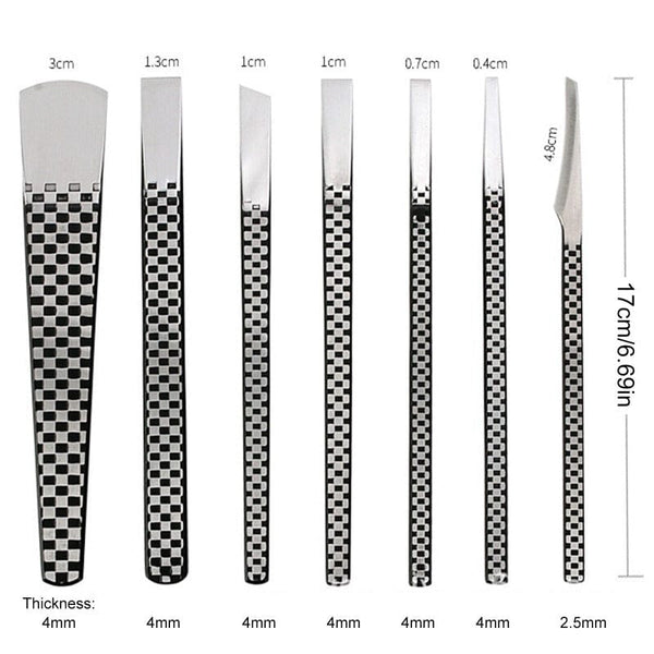 Clamanta Beauty Argent Kit de pédicure 7Pcs En Acier Inoxydable