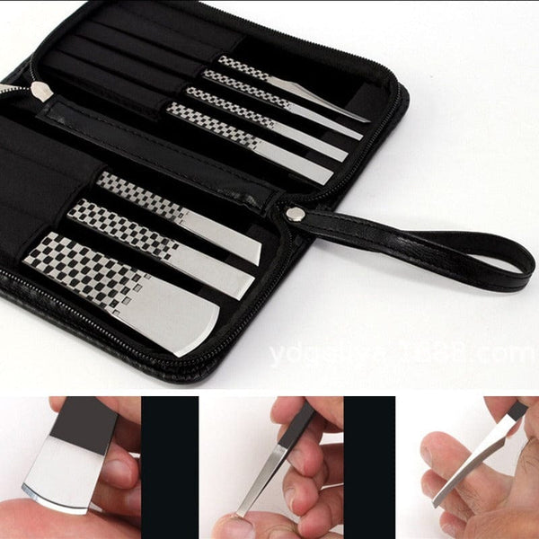 Clamanta Beauty Argent Kit de pédicure 7Pcs En Acier Inoxydable