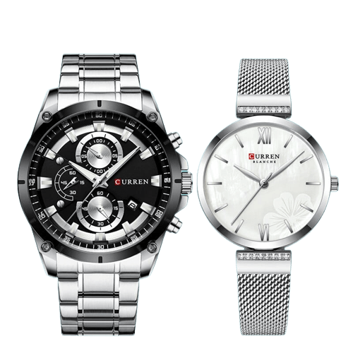 Clamanta Beauty Argent Montre simplement soft pour Couple