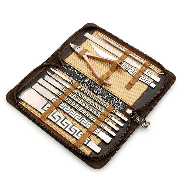 Clamanta Beauty Argenté Couteau de pédicure professionnels 10 Pcs