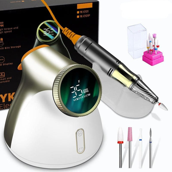 Clamanta Beauty Argenté / EU Ponceuse à ongles professionnelle 35000RPM