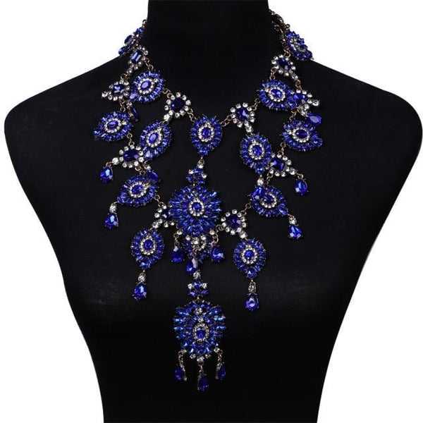 beautefeminine.fr bijoux ras du cou Model E Collier tendance cristal et métal pour femmes