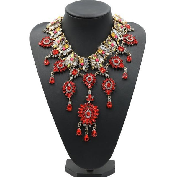 beautefeminine.fr bijoux ras du cou Model G Collier tendance cristal et métal pour femmes