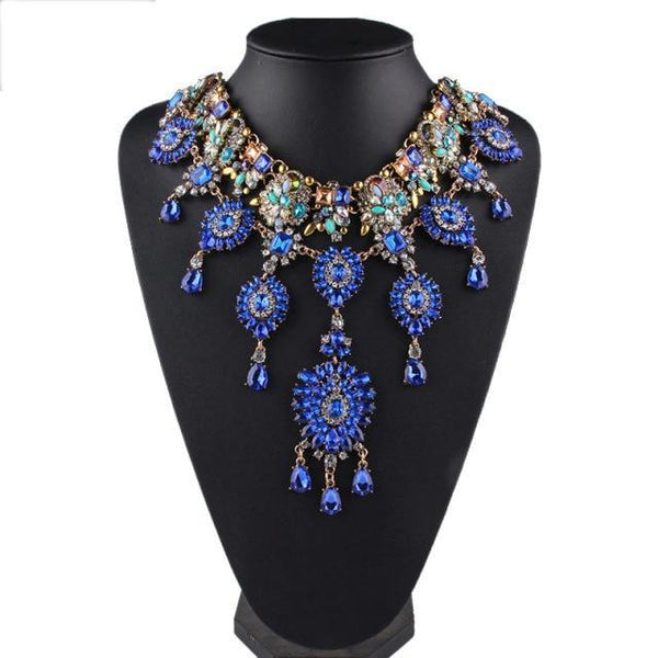 beautefeminine.fr bijoux ras du cou Model K Collier tendance cristal et métal pour femmes