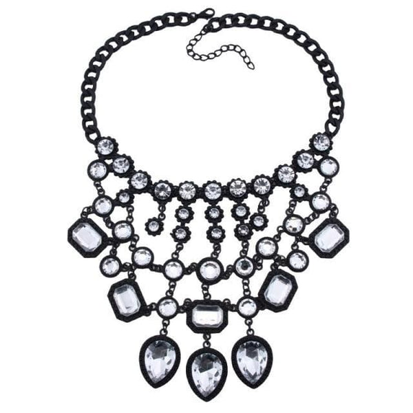 beautefeminine.fr bijoux ras du cou Moel  1 Collier tendance cristal et métal pour femmes