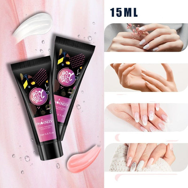 Clamanta Beauty Blanc Kit complet de vernis à ongles avec lampe UV Led 80W