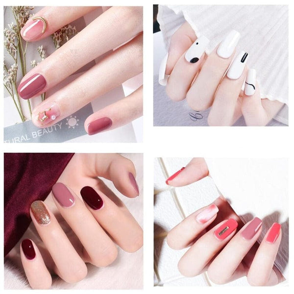 Clamanta Beauty Blanc Kit complet de vernis à ongles avec lampe UV Led 80W