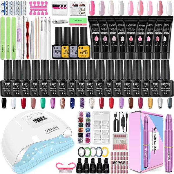 Clamanta Beauty Blanc kit de pose d'ongles complet