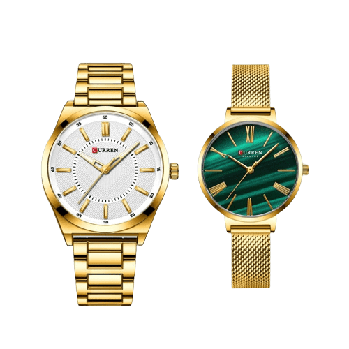 Clamanta Beauty Blanc Montre a Quartz Quartz pour Couple