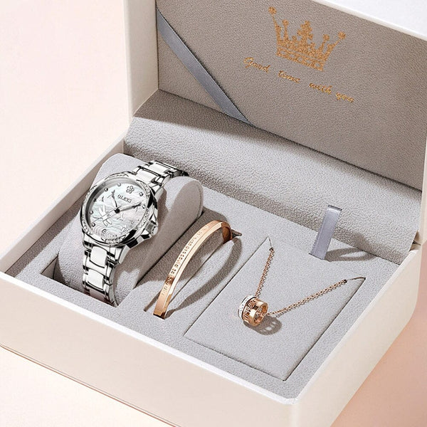 Clamanta Beauty Blanc Montre de luxe pour femmes