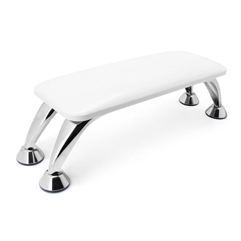 Clamanta Beauty Blanc Repose main table de manucure en cuir