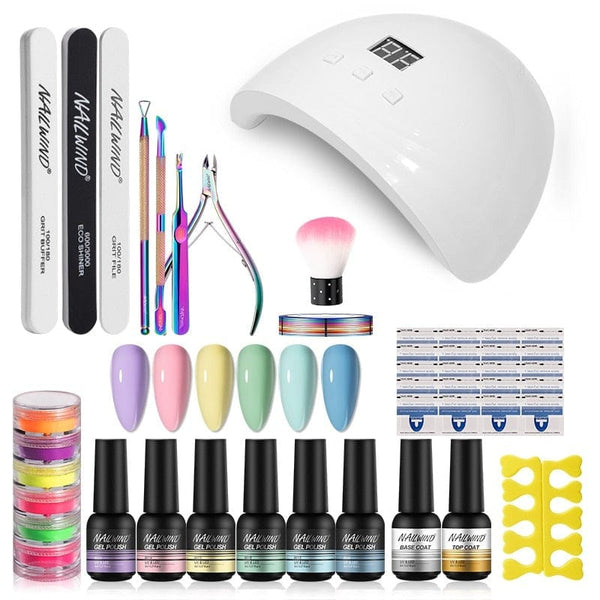 beautefeminine.fr Blanc Vernis à ongles Semi-permanent avec lampe Led