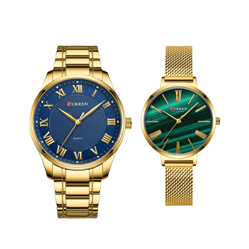 Clamanta Beauty Bleu Montre a Quartz Quartz pour Couple