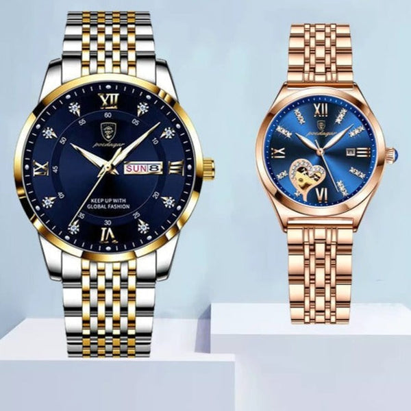 Clamanta Beauty Bleu Montre conception de luxe pour homme et femme