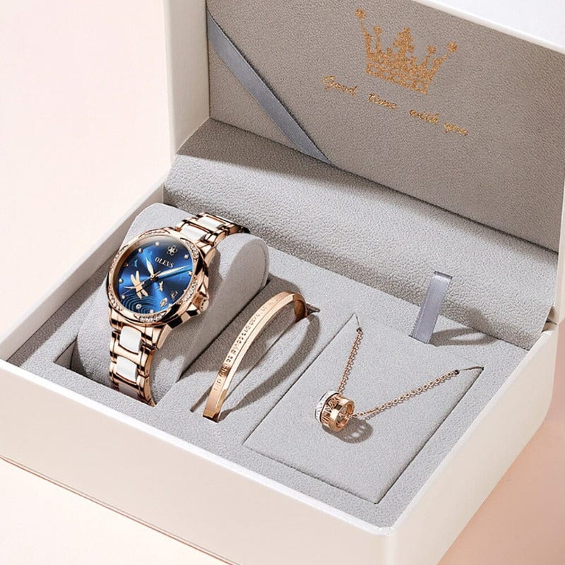 Clamanta Beauty Bleu Montre de luxe pour femmes