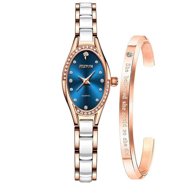 Montre élégant céramique avec Bracelet pour femme