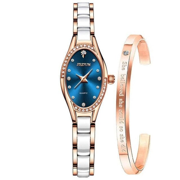 Montre élégant céramique avec Bracelet pour femme