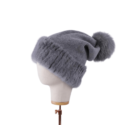 beautefeminine.fr Bonnet femme Gris Bonnet femme en laine tendance d'hiver