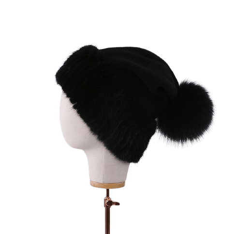 beautefeminine.fr Bonnet femme Noir Bonnet femme en laine tendance d'hiver