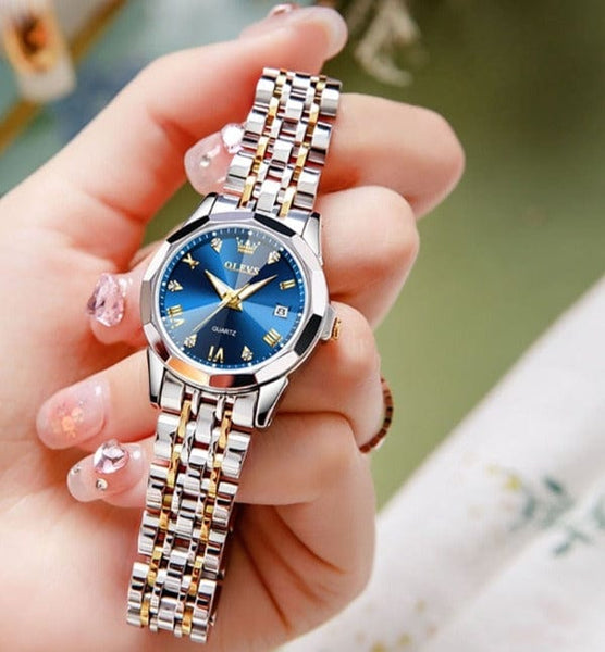 beautefeminine.fr Bracelet-Montre à Quartz pour femmes en inox massif