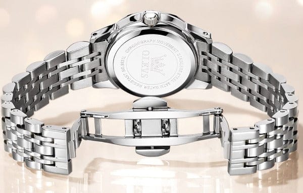 beautefeminine.fr Bracelet-Montre à Quartz pour femmes en inox massif
