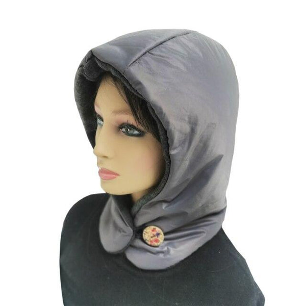 beautefeminine.fr Chapeau Gris Chapeau à capuche double face