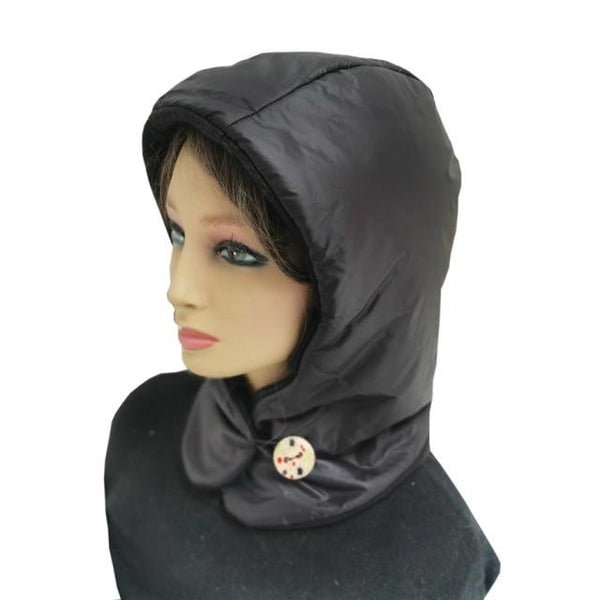 beautefeminine.fr Chapeau Noir Chapeau à capuche double face