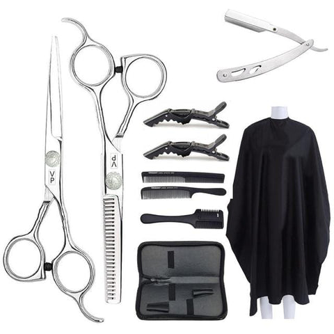 Clamanta Beauty ciseaux à cheveux Argent Kit de ciseaux de coiffure professionnel