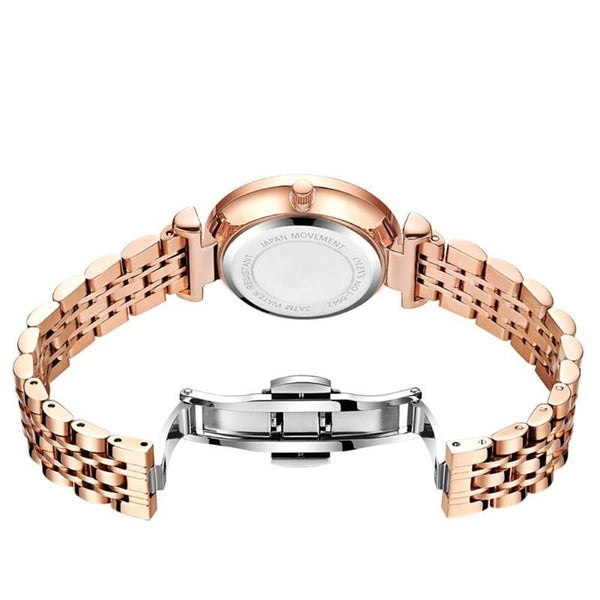 beautefeminine.fr coffret bijoux Ensemble montre bracelet acier inoxydable tendance pour femme