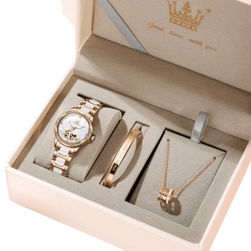 Clamanta Beauty Coffret montre mécaniques Design Romantique bracelet céramique pour femme