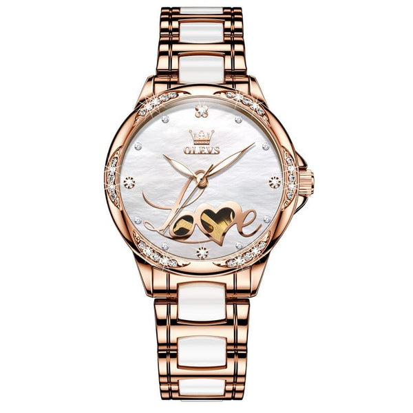 Clamanta Beauty Coffret montre mécaniques Design Romantique bracelet céramique pour femme
