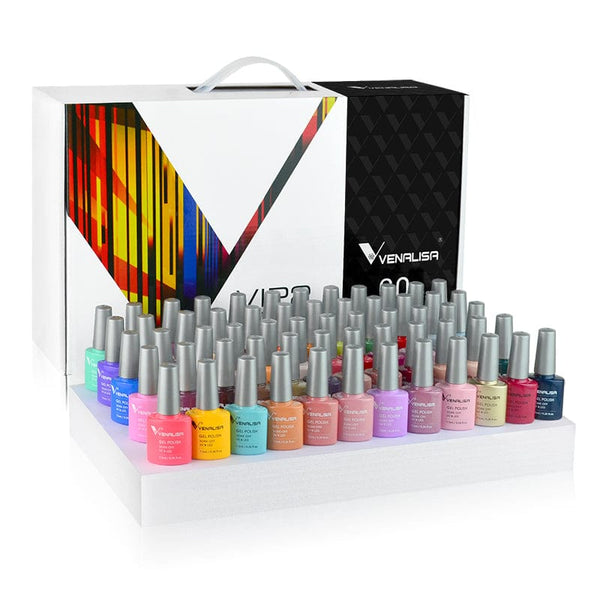 beautefeminine.fr Coffret Vernis à ongles -60 couleurs de vernis à ongles Gel base Carte de couleur