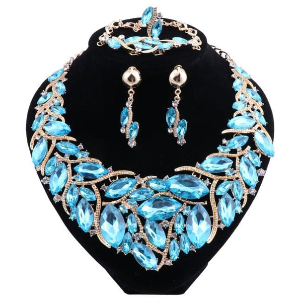 beautefeminine.fr Collier Turquoise Collier boucles d'oreilles bracelet pour femme