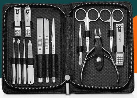 Clamanta Beauty coupe-ongles Noir Manucure coupe-ongles en acier inoxydable