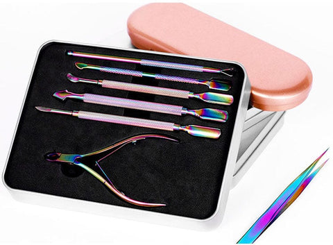 Clamanta Beauty Gjtz-06 Kit d'outils de manucure en acier inoxydable