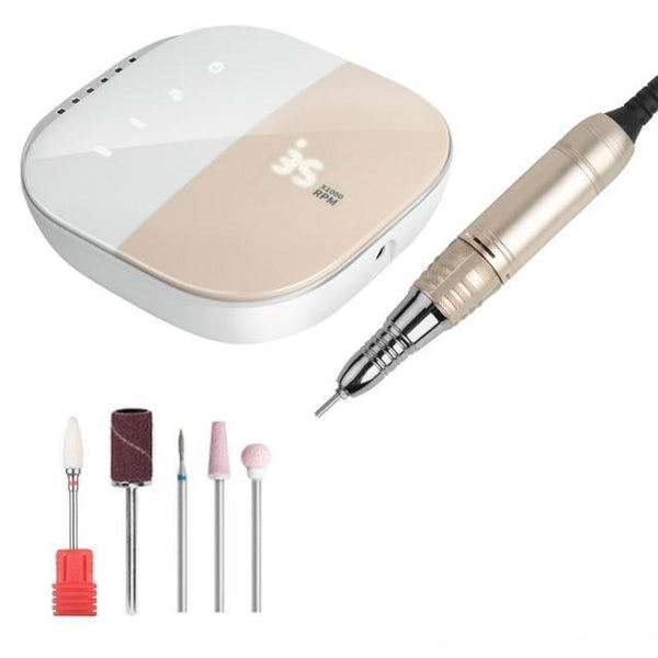 ClamantaBeauty Kit de manucure Blanc Perceuse à ongles intelligent avec écran tactile