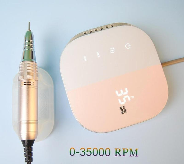 ClamantaBeauty Kit de manucure Blanc Perceuse à ongles intelligent avec écran tactile