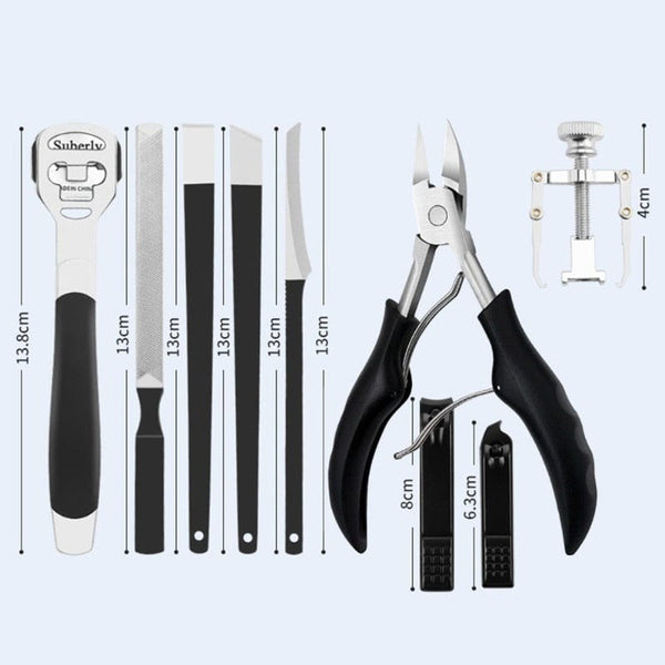 Clamanta Beauty Kit de pédicure rasoir pour les orteils lime râpe