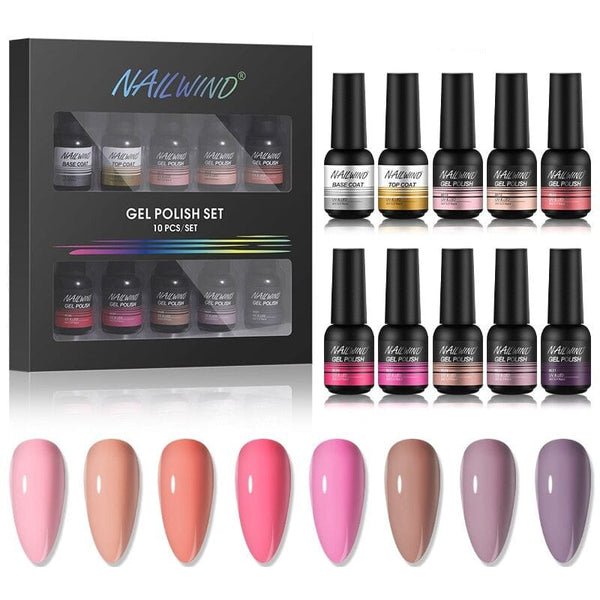 Clamanta Beauty Kit de Vernis à ongles Semi-permanent 8 pièces