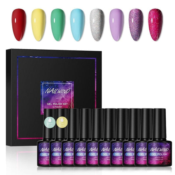 Clamanta Beauty Kit de Vernis à ongles Semi-permanent 8 pièces