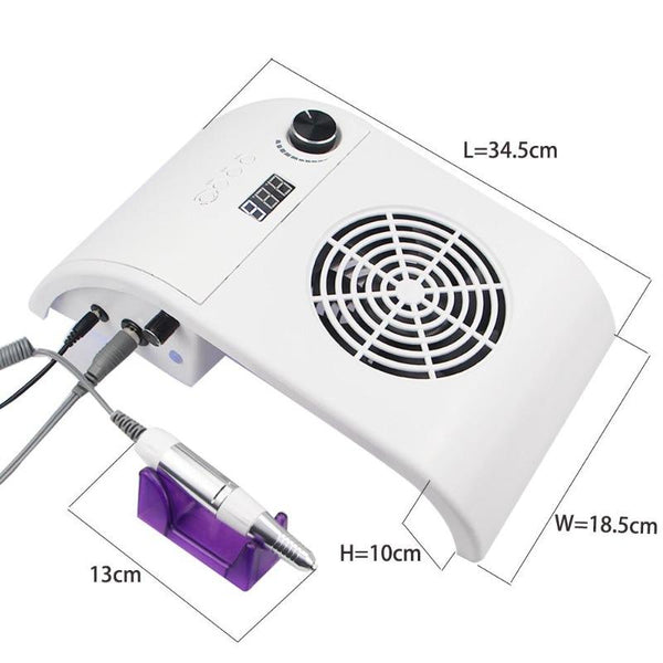 beautefeminine.fr Lampe à ongles Blanc Séchoir aspirateur à ongles lampe LED perceuse