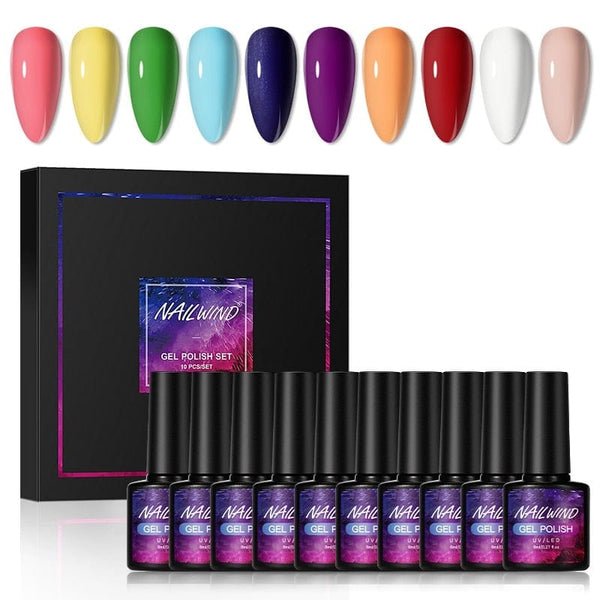 Clamanta Beauty Marine Kit de Vernis à ongles Semi-permanent 8 pièces